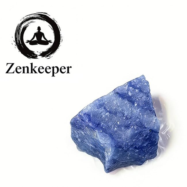 Zenkeeper aventurina azul; detalle de textura y colores oceánicos brillantes.