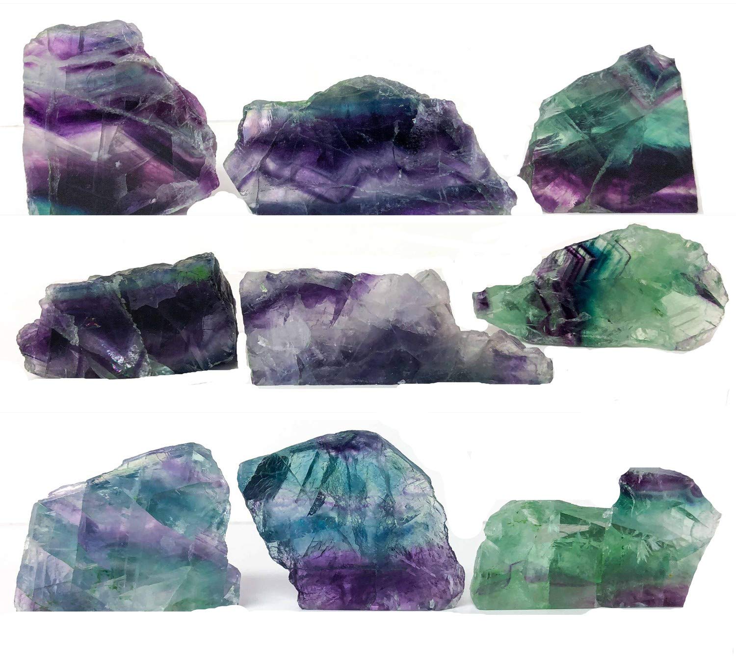 Zenkeeper fluorita arcoiris-cristal, muestra colores vivos para centrarse y decorar espacios