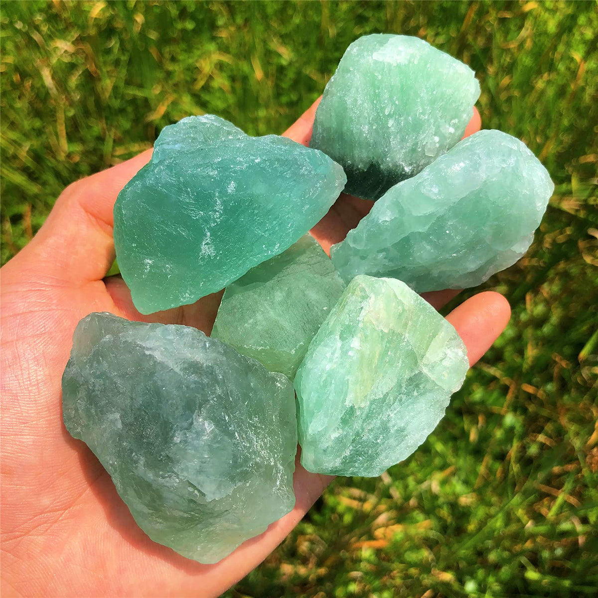 Zenkeeper fluorita verde 1 lb, piedras crudas para joyería artesanal y proyectos creativos