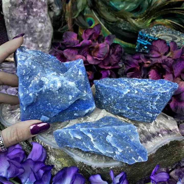 Zenkeeper piedra aventurina azul bruta en caja regalo lista para sorprender.