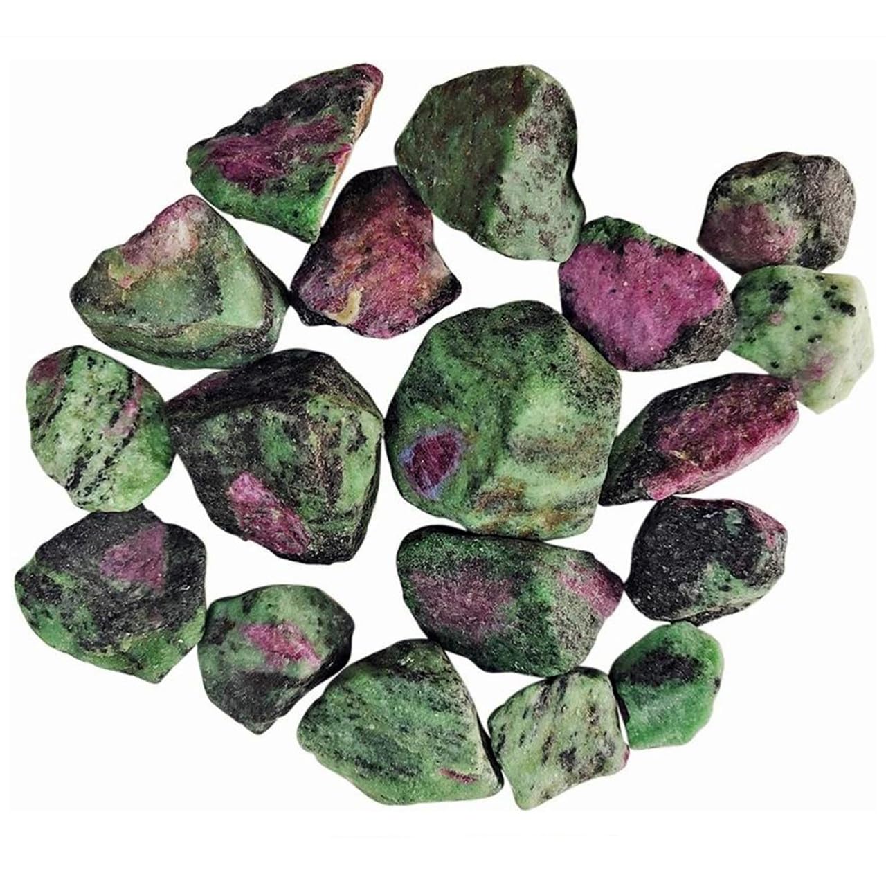 Zenkeeper Ruby Zoisite, piedras brutas de 1 libra, energía positiva para pulir joyería