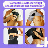 ZenKeyz uso cómodo en casa, compatible con fajas y soportos.