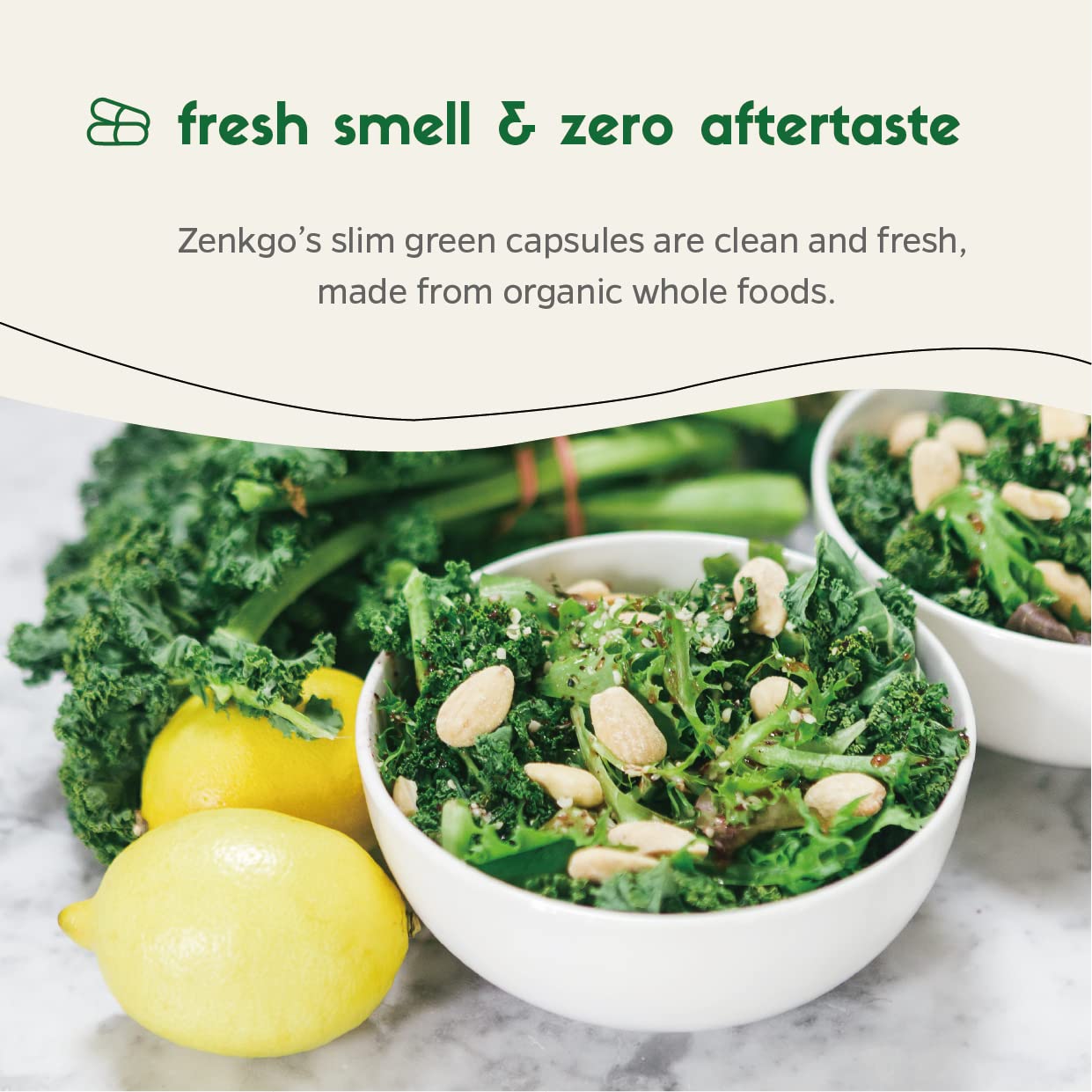 Zenkgo Mezcla-verdes, spirulina y espinaca, antioxidantes para energía natural.