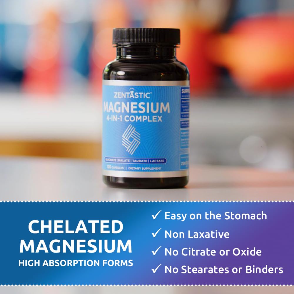Caja de Zentastic Magnesium Complex con información completa en etiqueta.