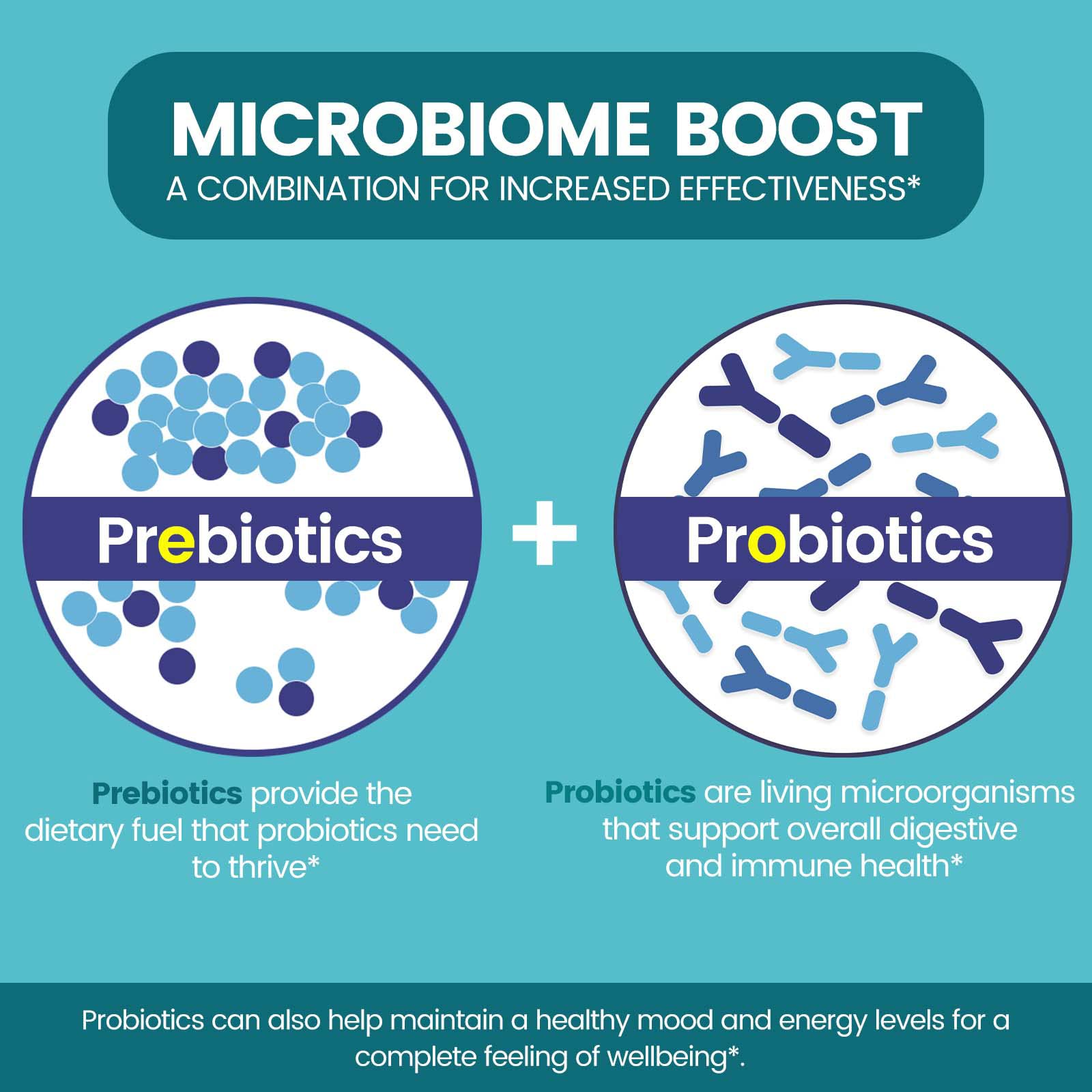 Detalle de las 16 cepas en Zentastic Probiotics para la flora intestinal.