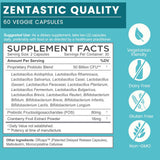 Cápsulas vegetales Zentastic Probiotics para uso diario en la rutina.