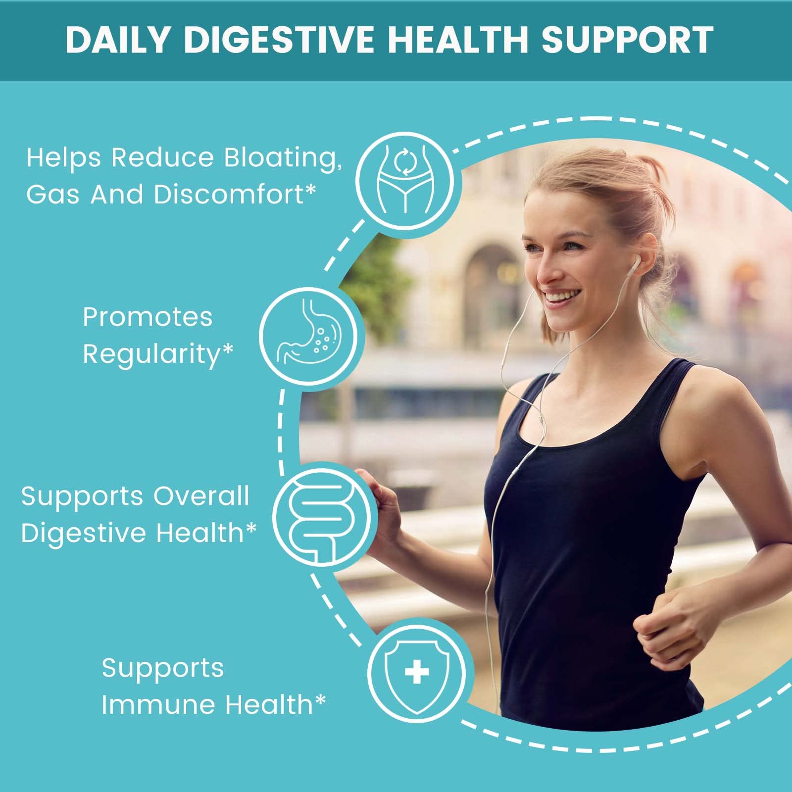 Zentastic Probiotics uso diario para salud digestiva y bienestar.