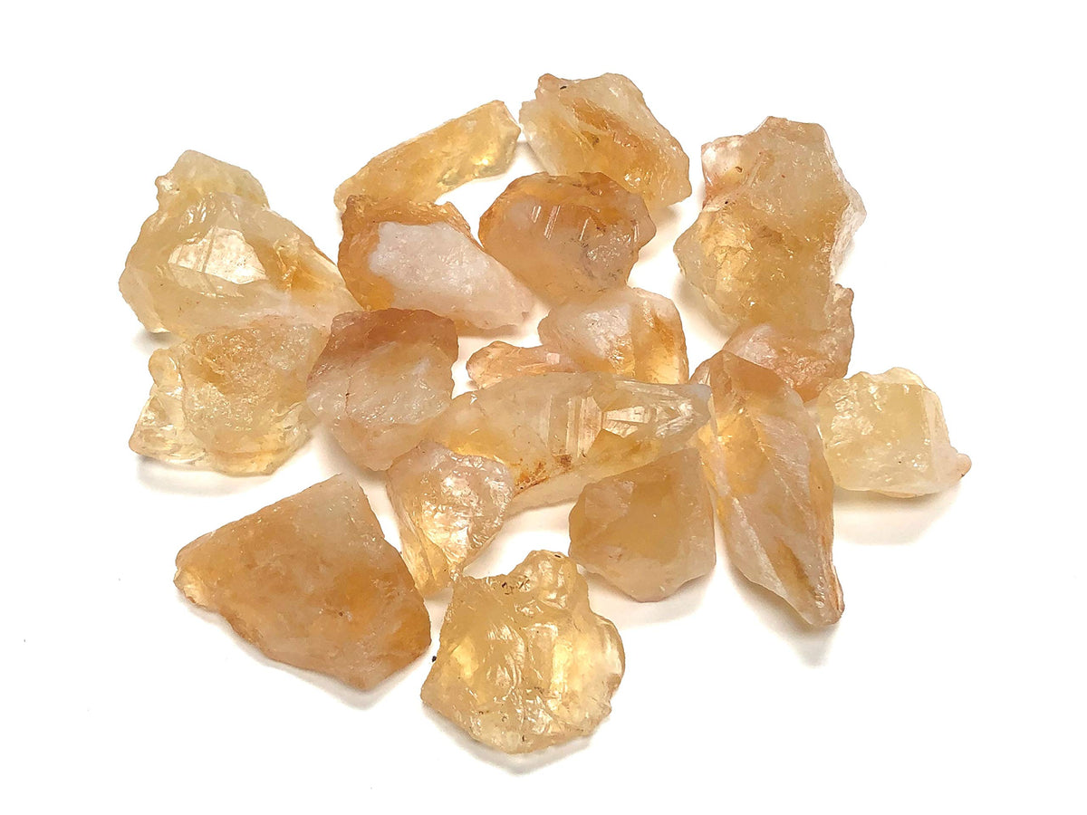Zentron Crystal Collection Citrino crudo, ideal para joyería y decoración con brillo cálido.