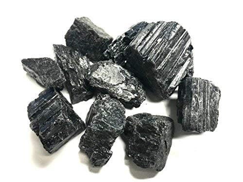 Zentron Crystal Collection turmalina negra bruta, lote de 1 libra para proyectos creativos.