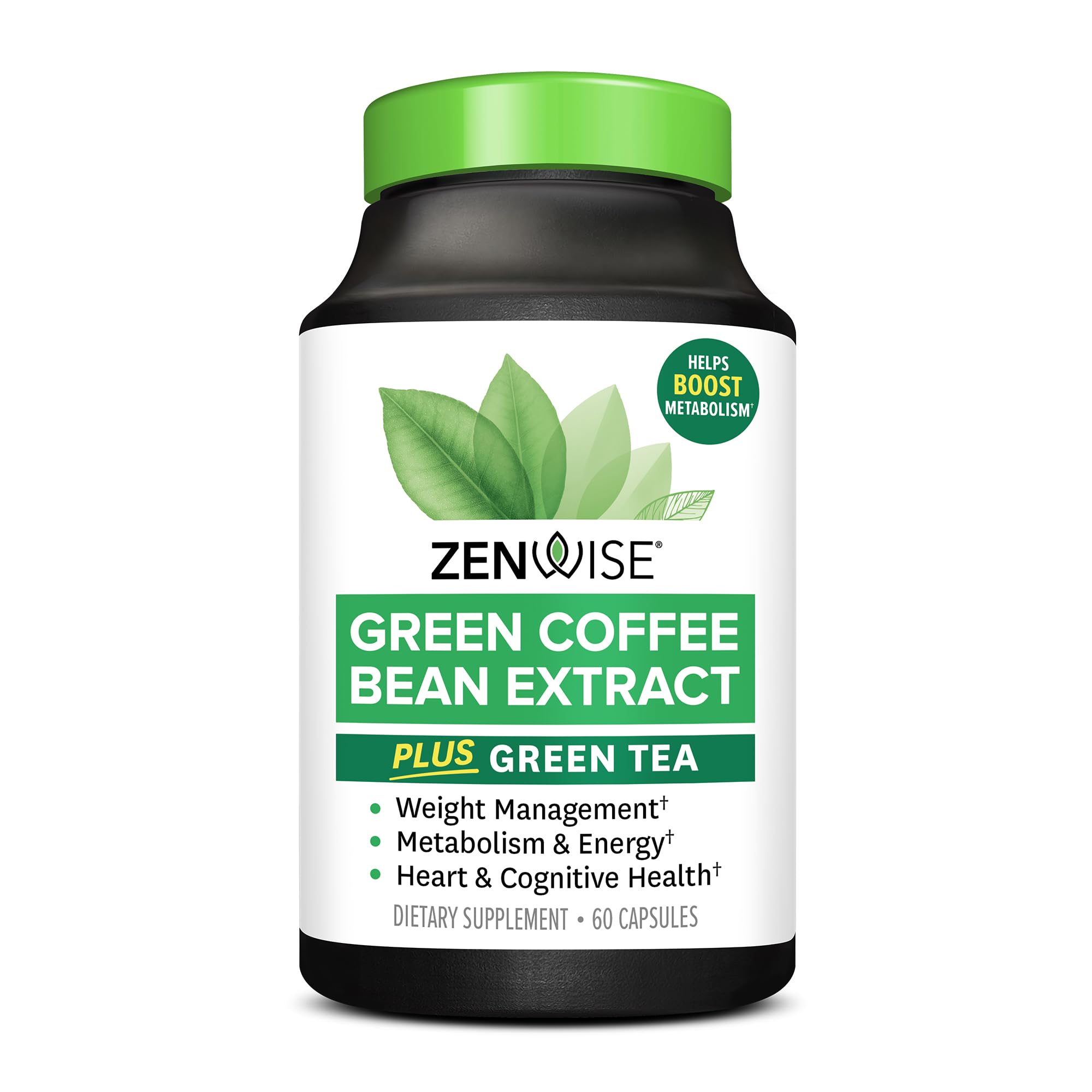 Zenwise Health EGCG te verde extract capsulas en bote para uso diario