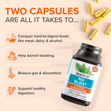 Tomando cápsulas Zenwise Health tras la comida para mayor comodidad.