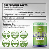 Zeo Health Zeolite Pure, dosis diaria para rutina de bienestar