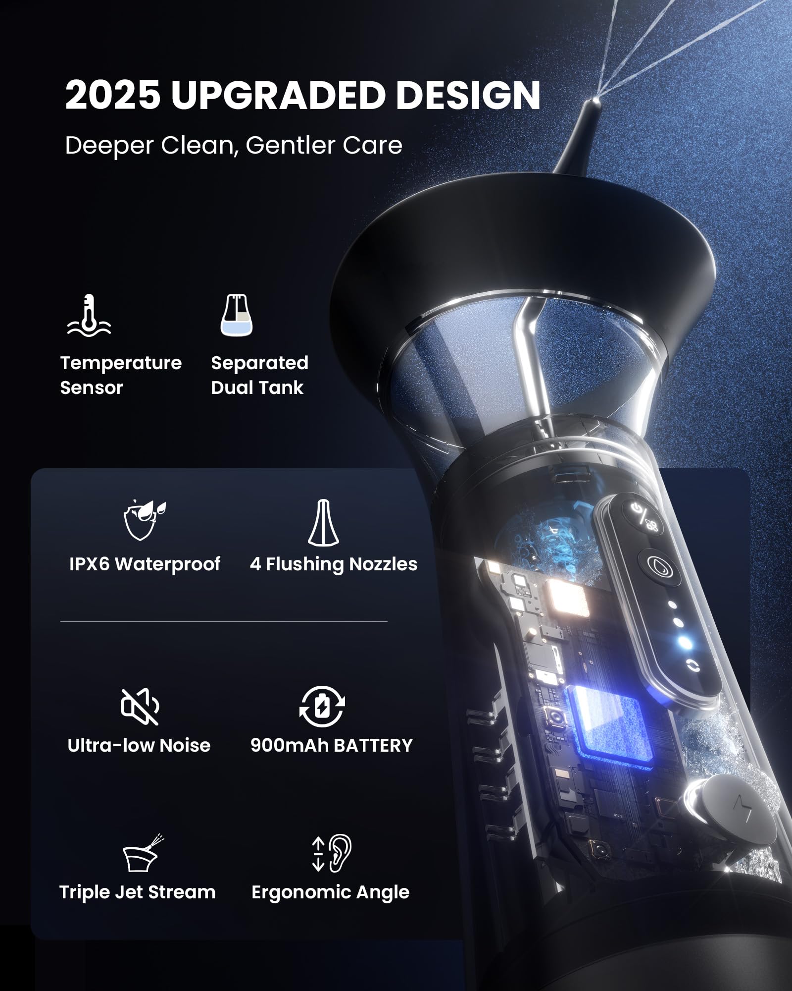 Zephronic modos de presión cuatro para adaptar la limpieza a tus necesidades.