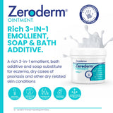 Zeroderma ungüento 500mg, aplicación en mano, uso diario para piel seca.