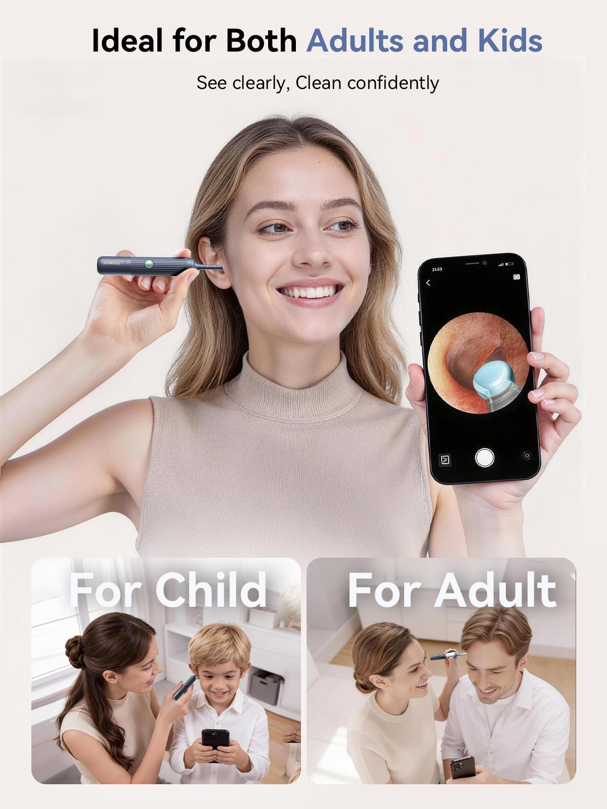 ZERONDER I35R puntas-espatula-oreja: limpieza suave y controlada del cerumen