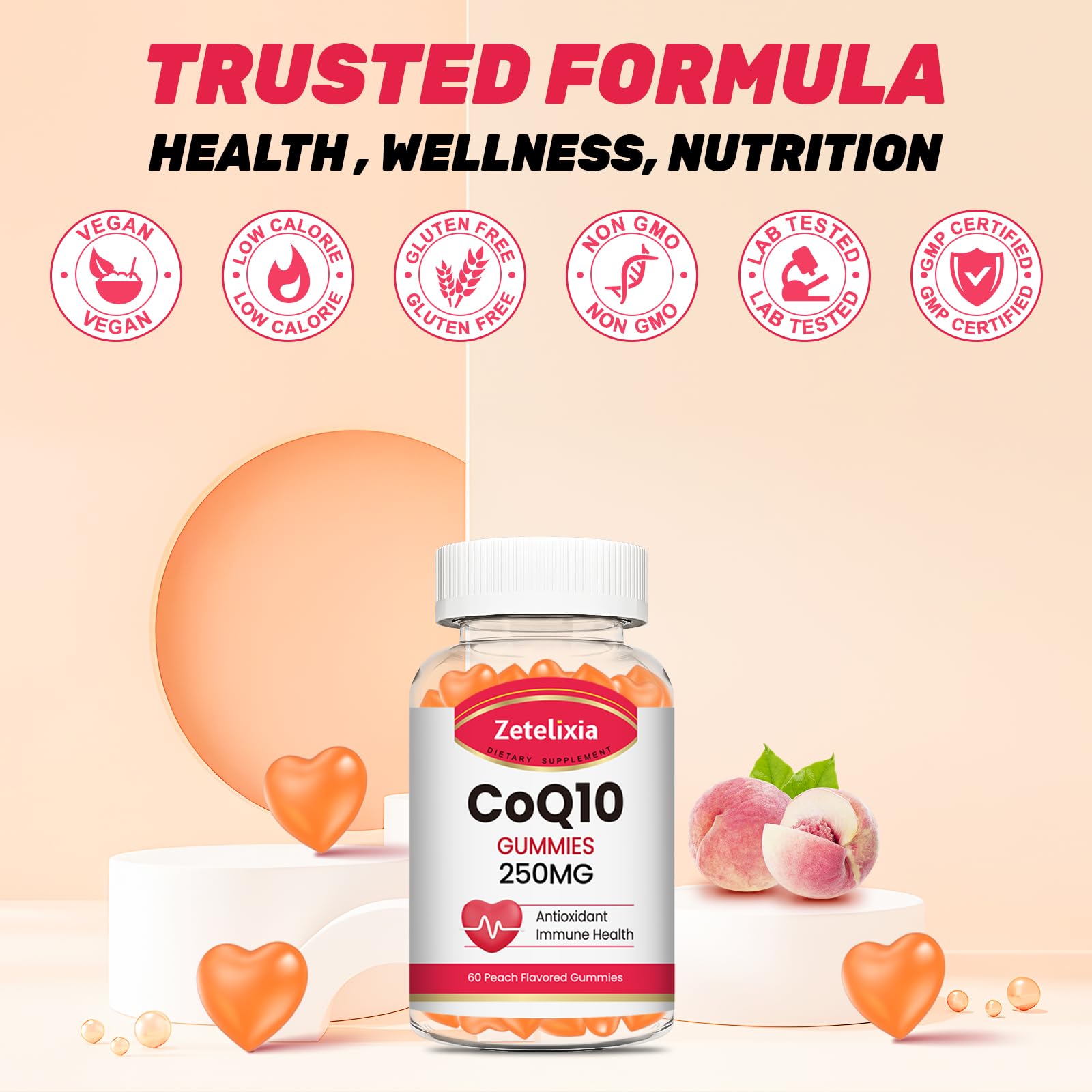 Zetelixia CoQ10 gomitas control de calidad y consistencia