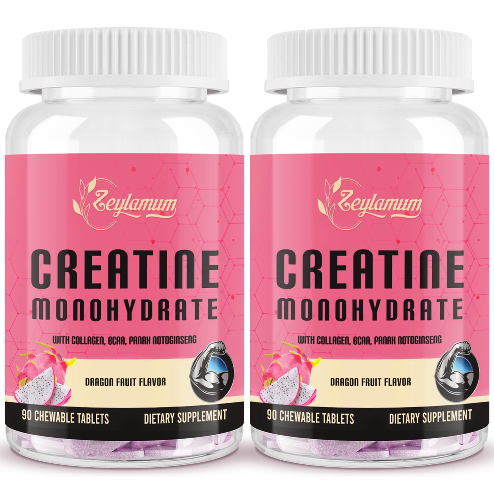 Zeylamum Creatina para Mujeres en caja con sabor Fruta del Dragón, ideal para energía diaria