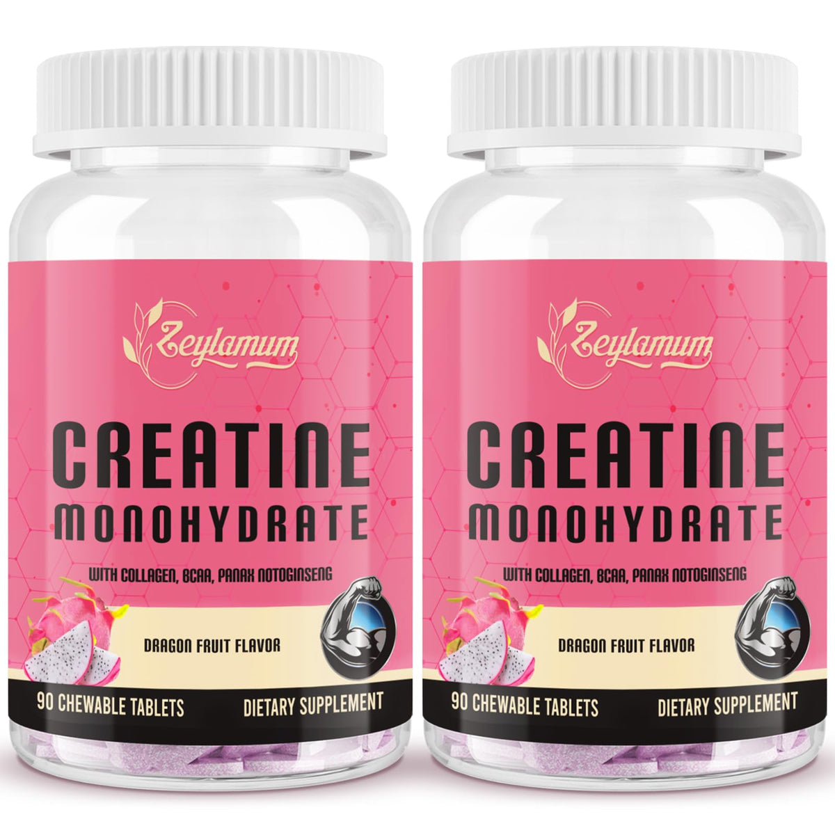 Zeylamum Creatina para Mujeres en caja con sabor Fruta del Dragón, ideal para energía diaria