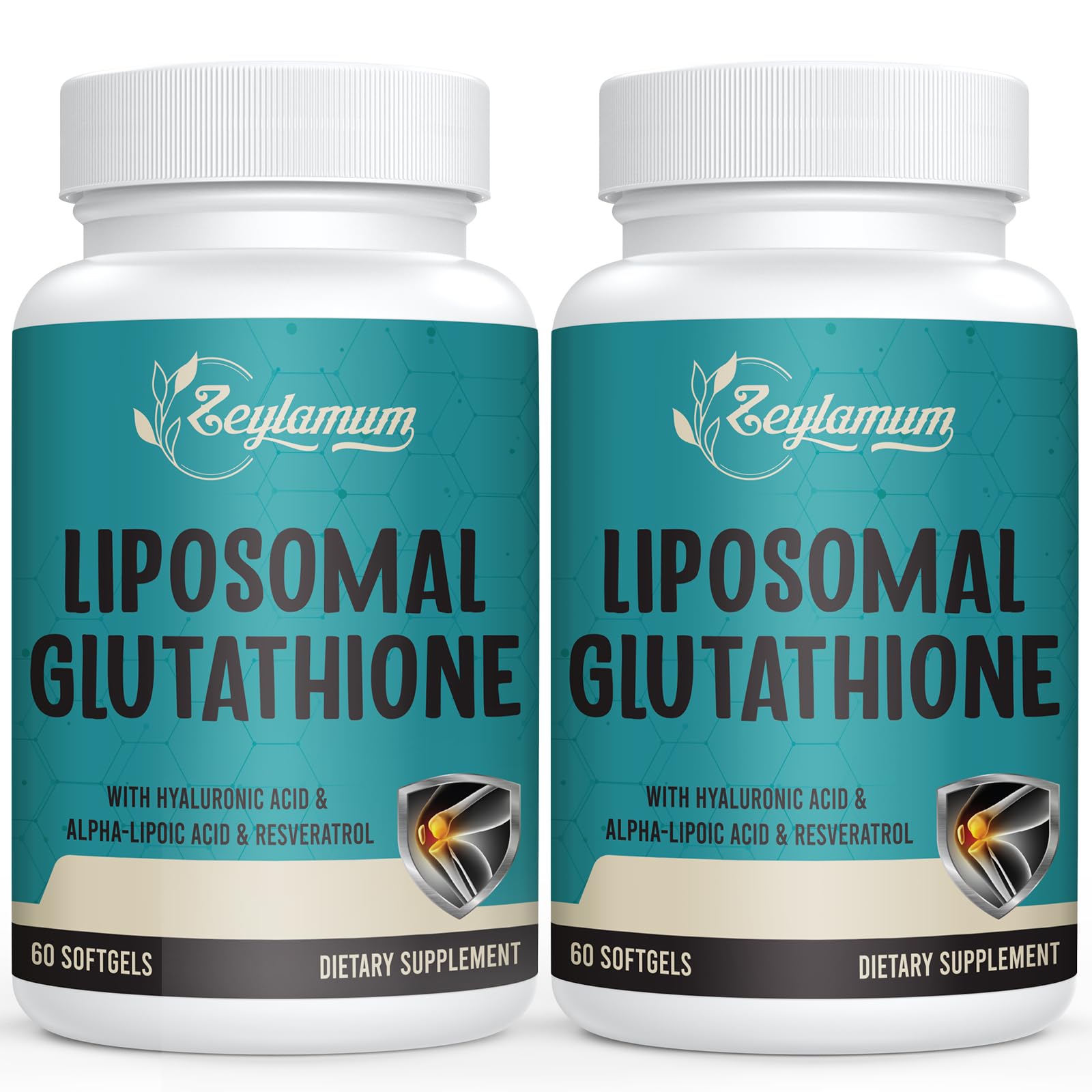 Zeylamum Glutatión Liposomal - botella para apoyo antioxidante diario.