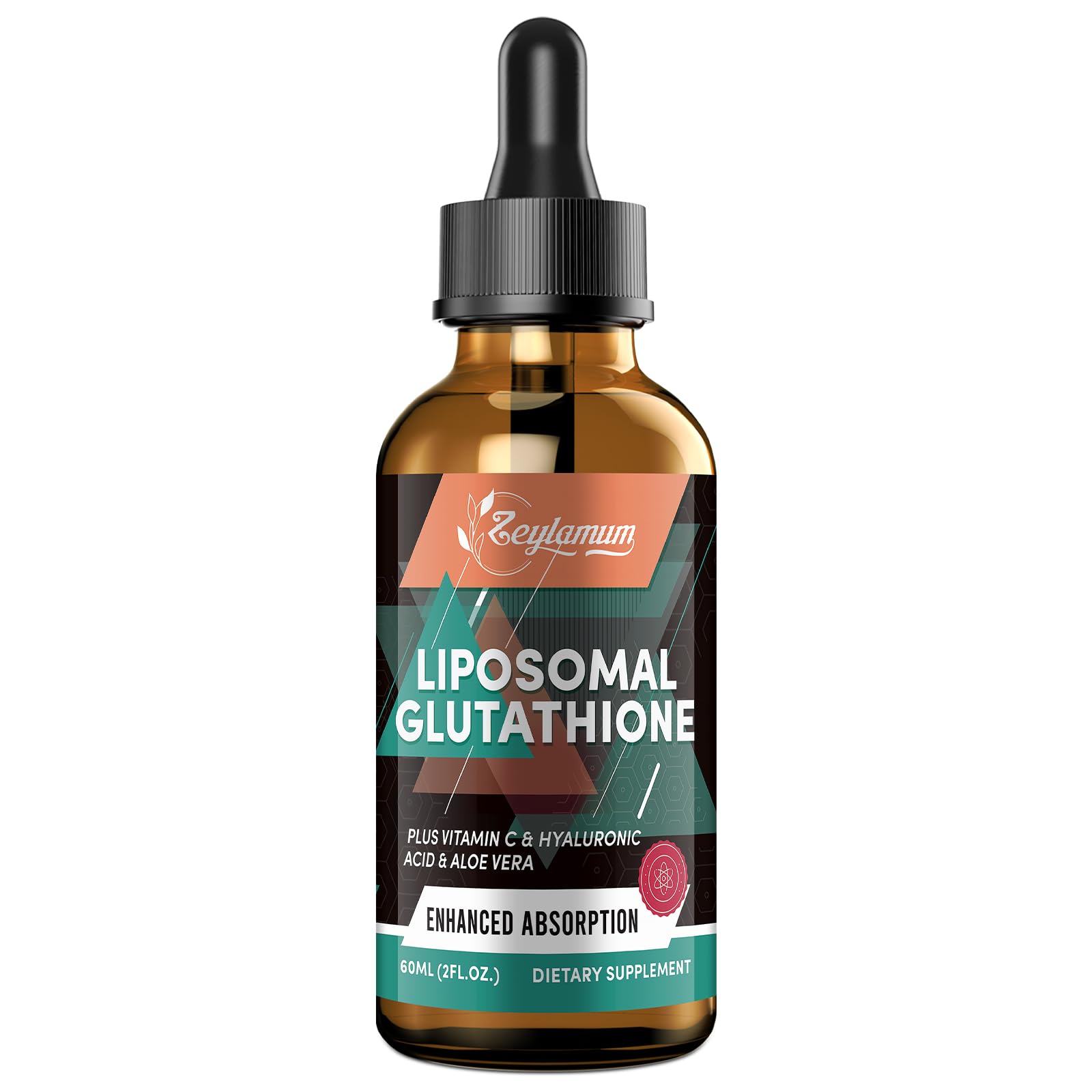 Zeylamum glutatión liposomal gotero botella, posible impulso para detox diario