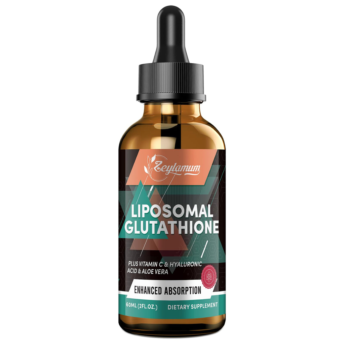 Zeylamum glutatión liposomal gotero botella, posible impulso para detox diario