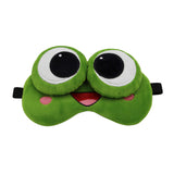 Maskara de sueño ZGMYC Rana Verde: tela de franela suave para dormir cómodo.