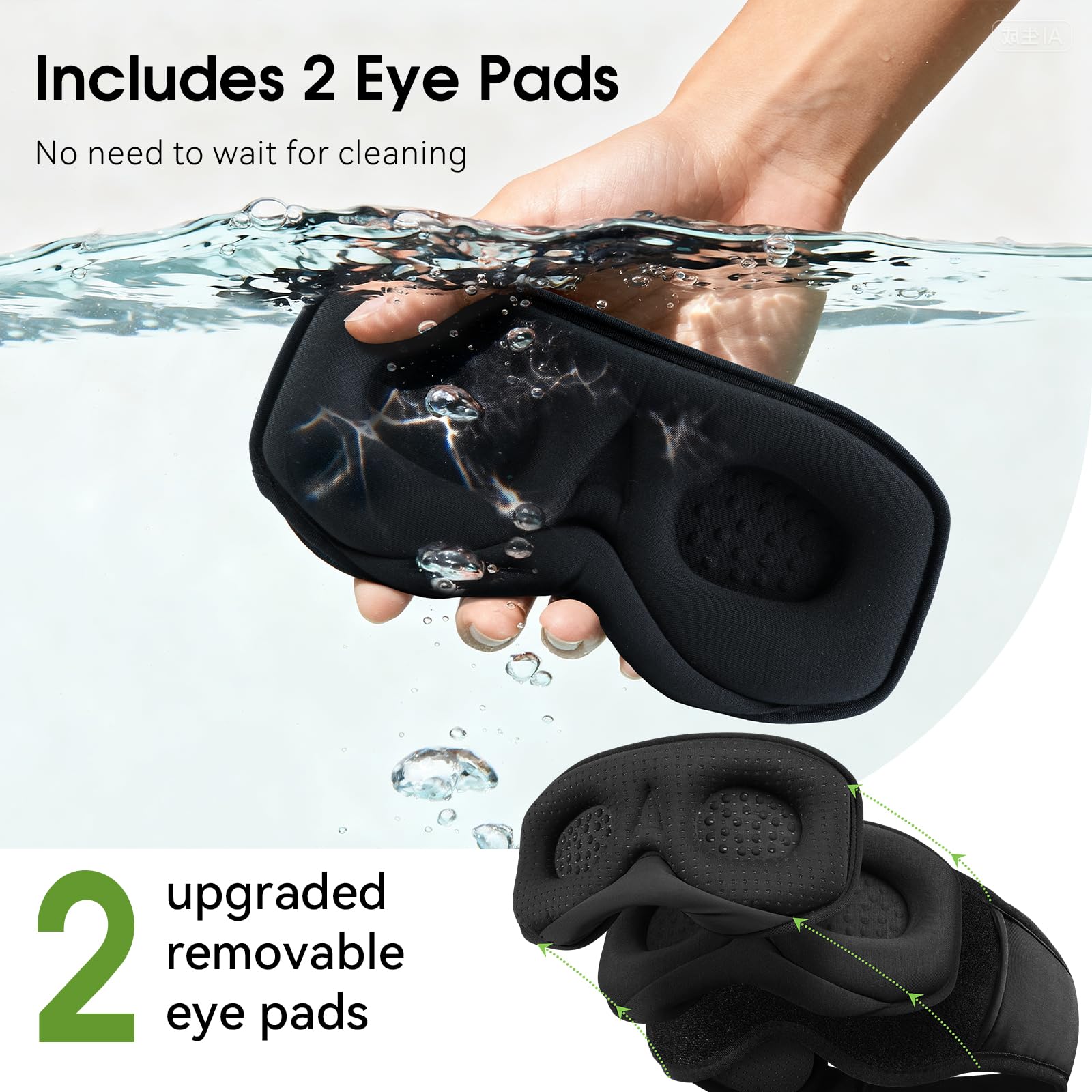 ZHENYEMEI auriculares integrados para dormir, sonido cómodo y sin cables.
