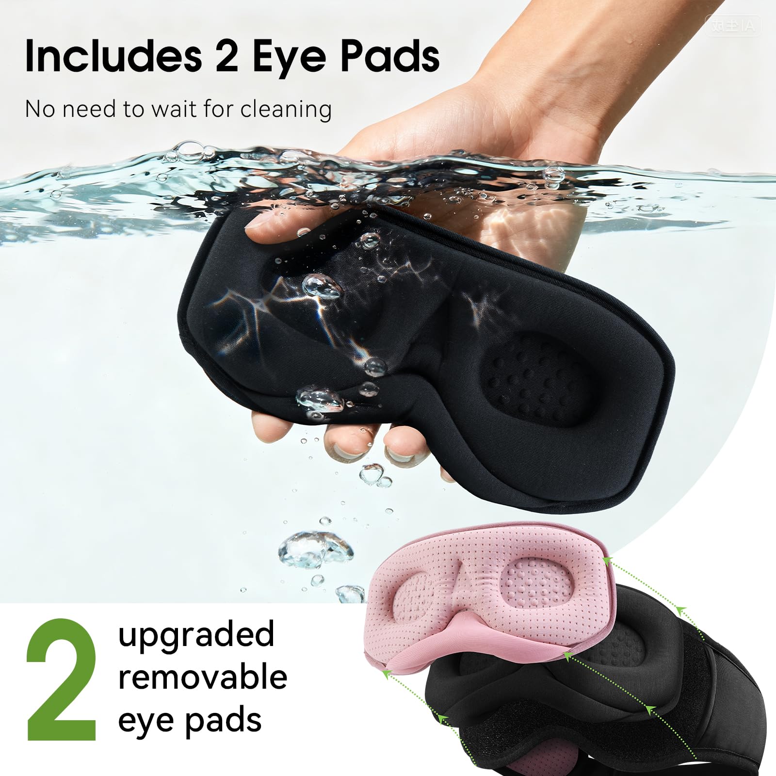 ZHENYEMEI copas 3D desmontables para ojos, ajuste suave