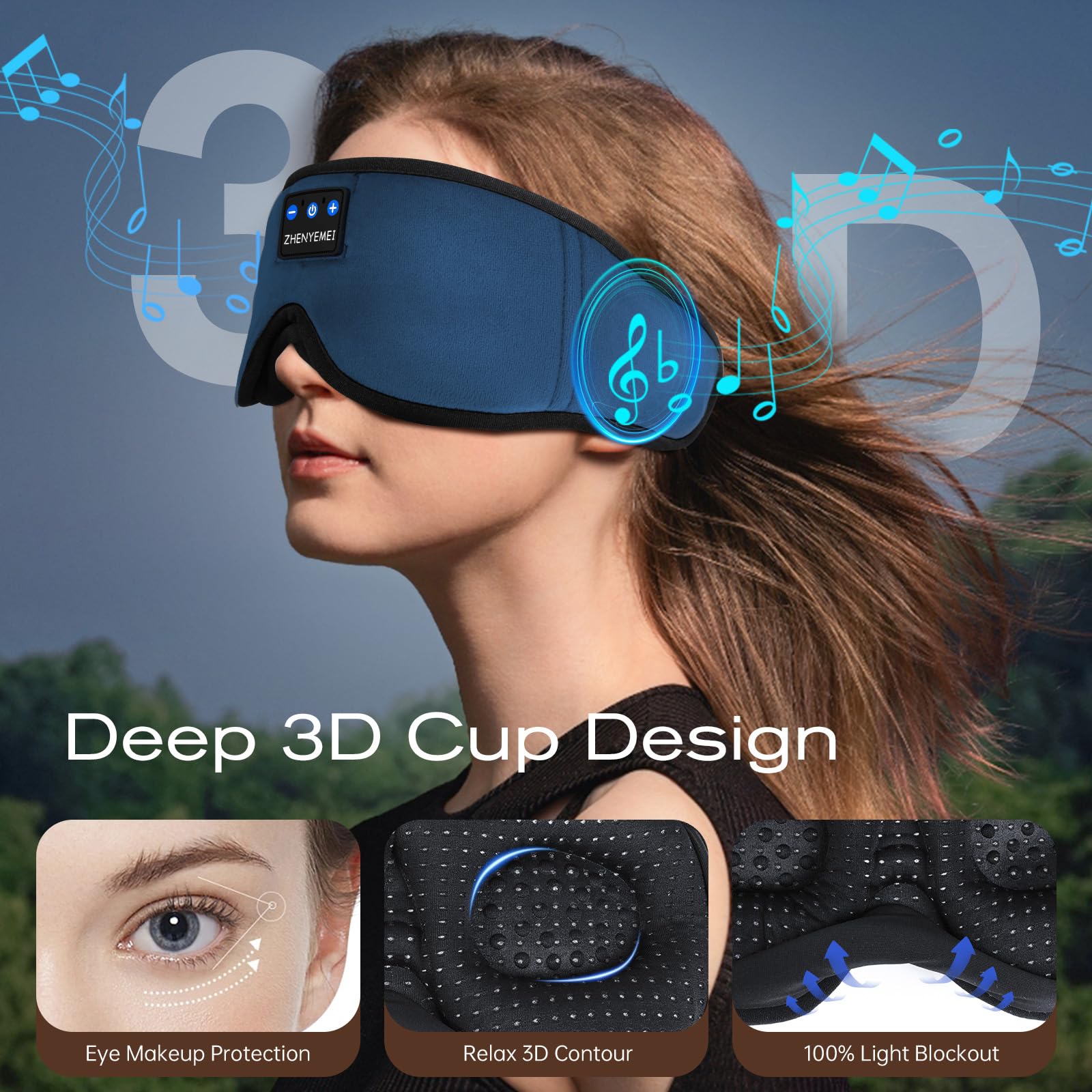 ZHENYEMEI diseño ergonómico 3D que se adapta a rostros.