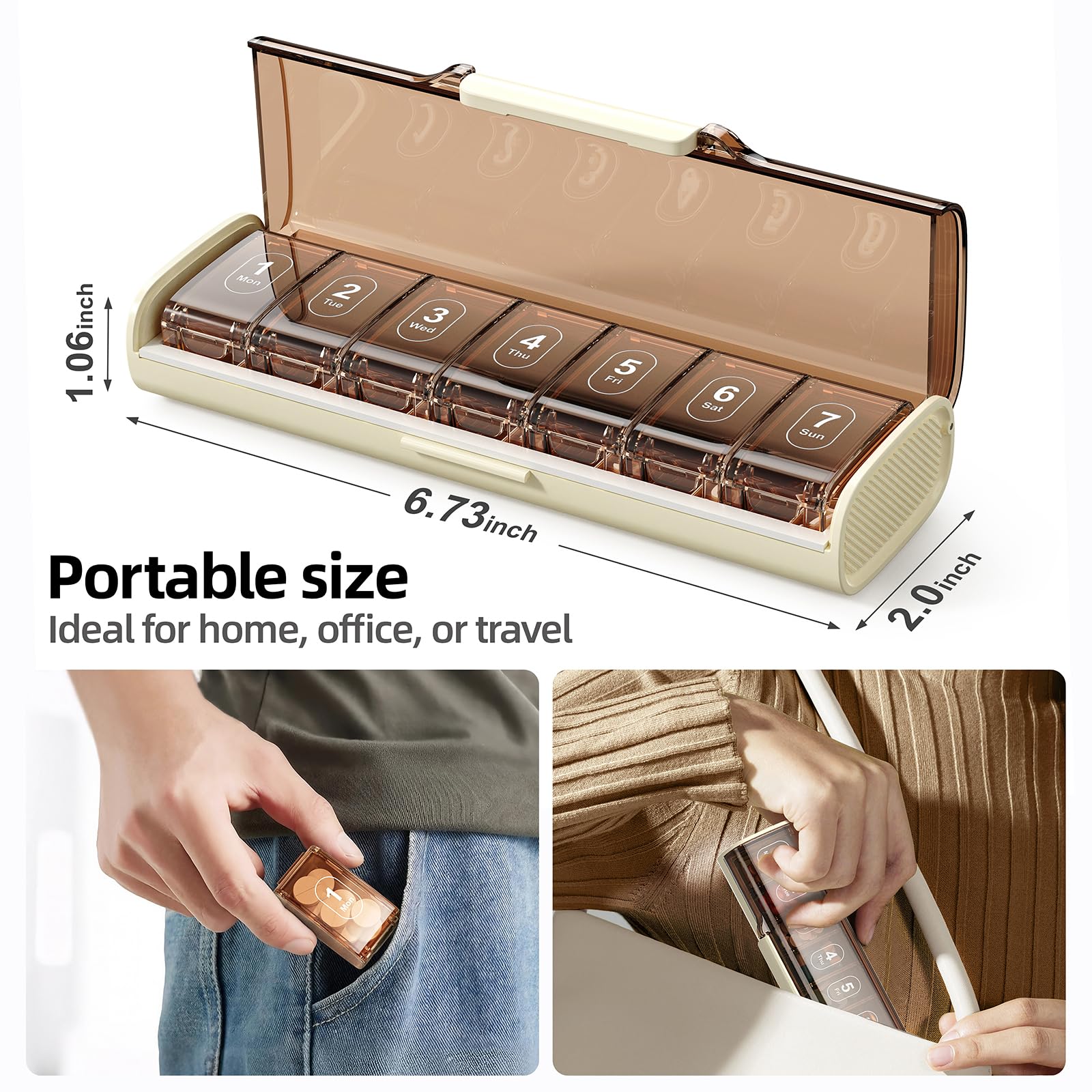 ZHIYES formato de bolsillo ideal para bolsos y viajes.