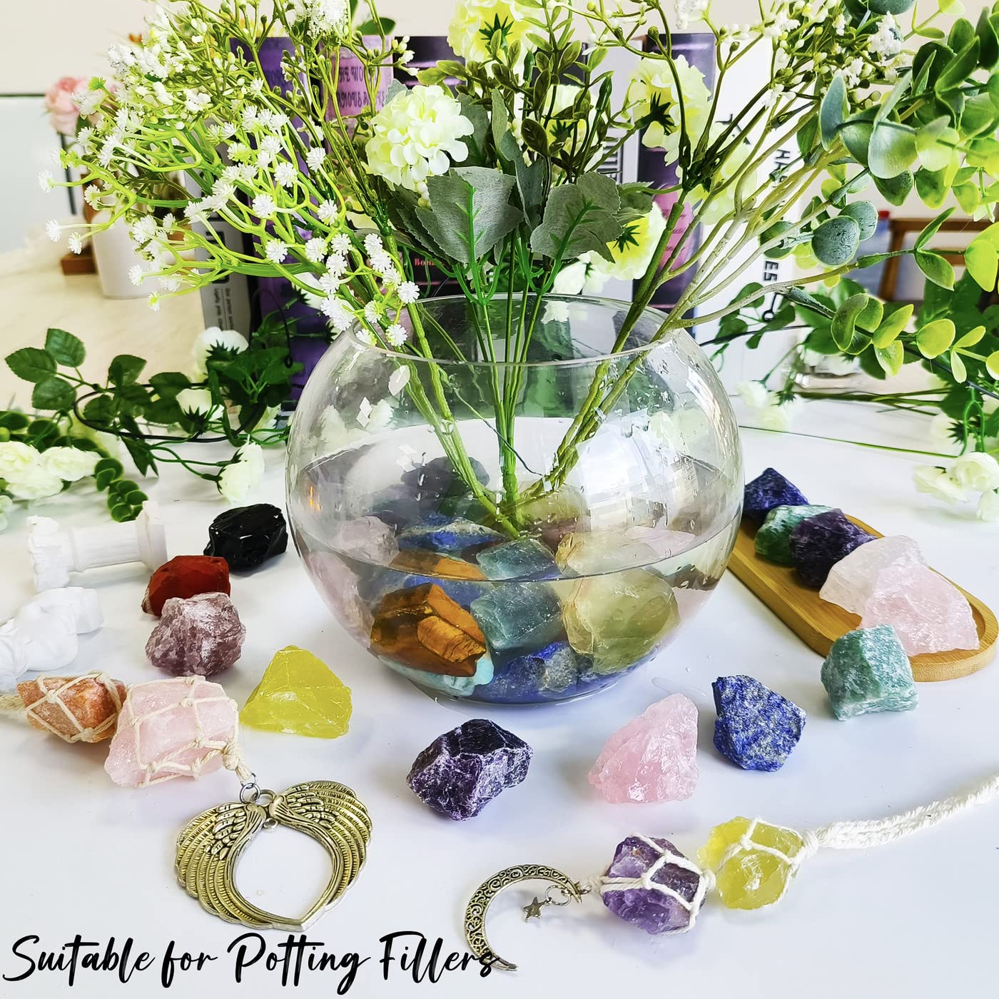 ZHIYUXI cristal amazonita para fuentes y decoración zen