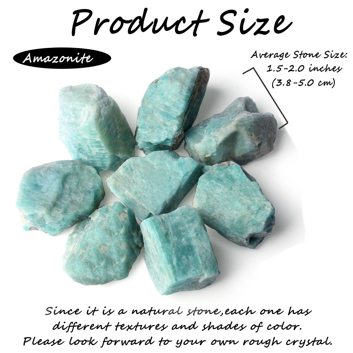 ZHIYUXI gemas amazonita para ritos y energización suave