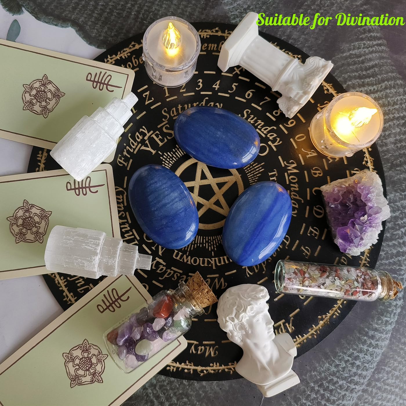 Piedra azul aventurina ZHIYUXI para calmar emociones intensas y equilibrar energías.