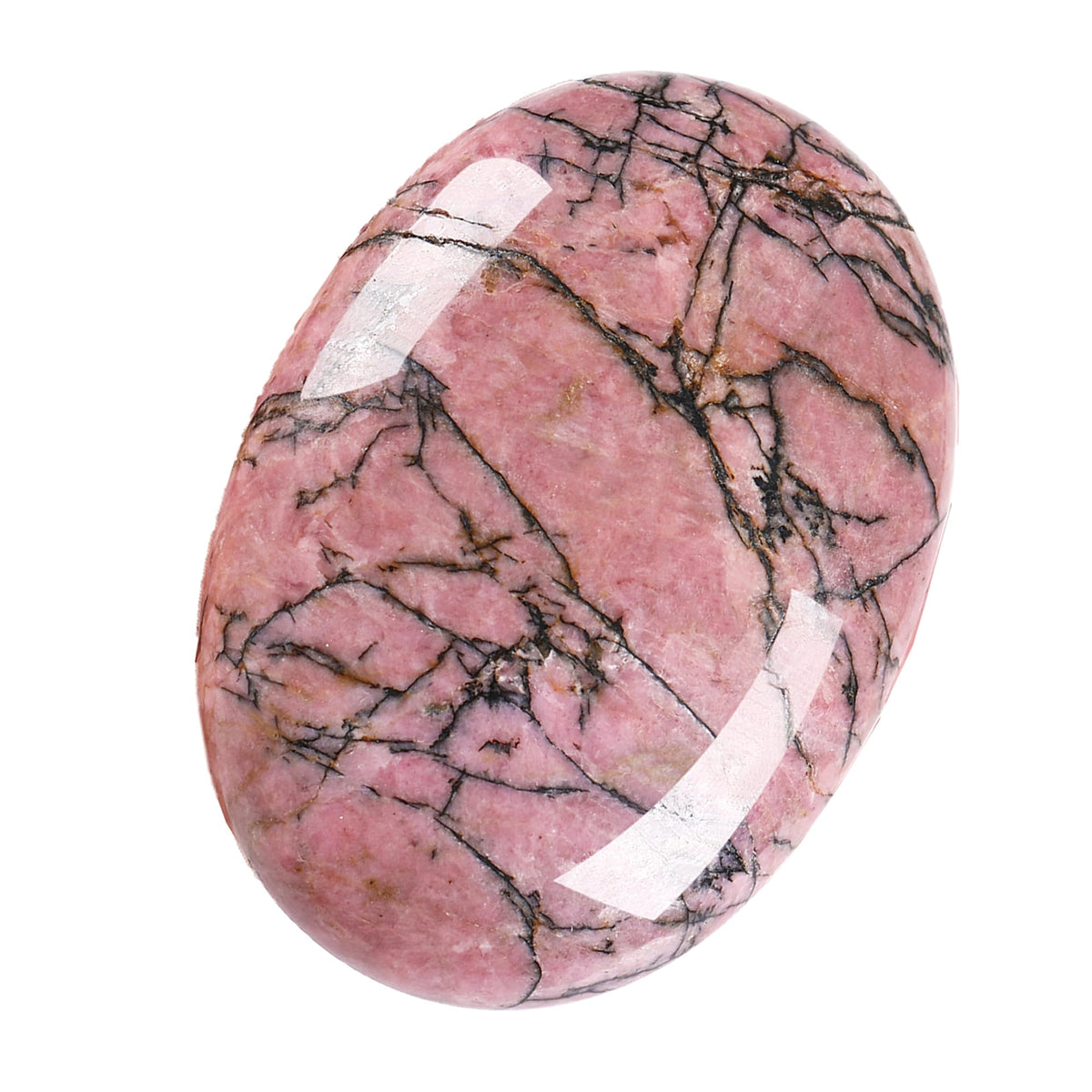 ZHIYUXI Rhodonita, piedra palma oval, ideal para meditación y relajación diaria