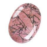 ZHIYUXI Rhodonita, piedra palma oval, ideal para meditación y relajación diaria