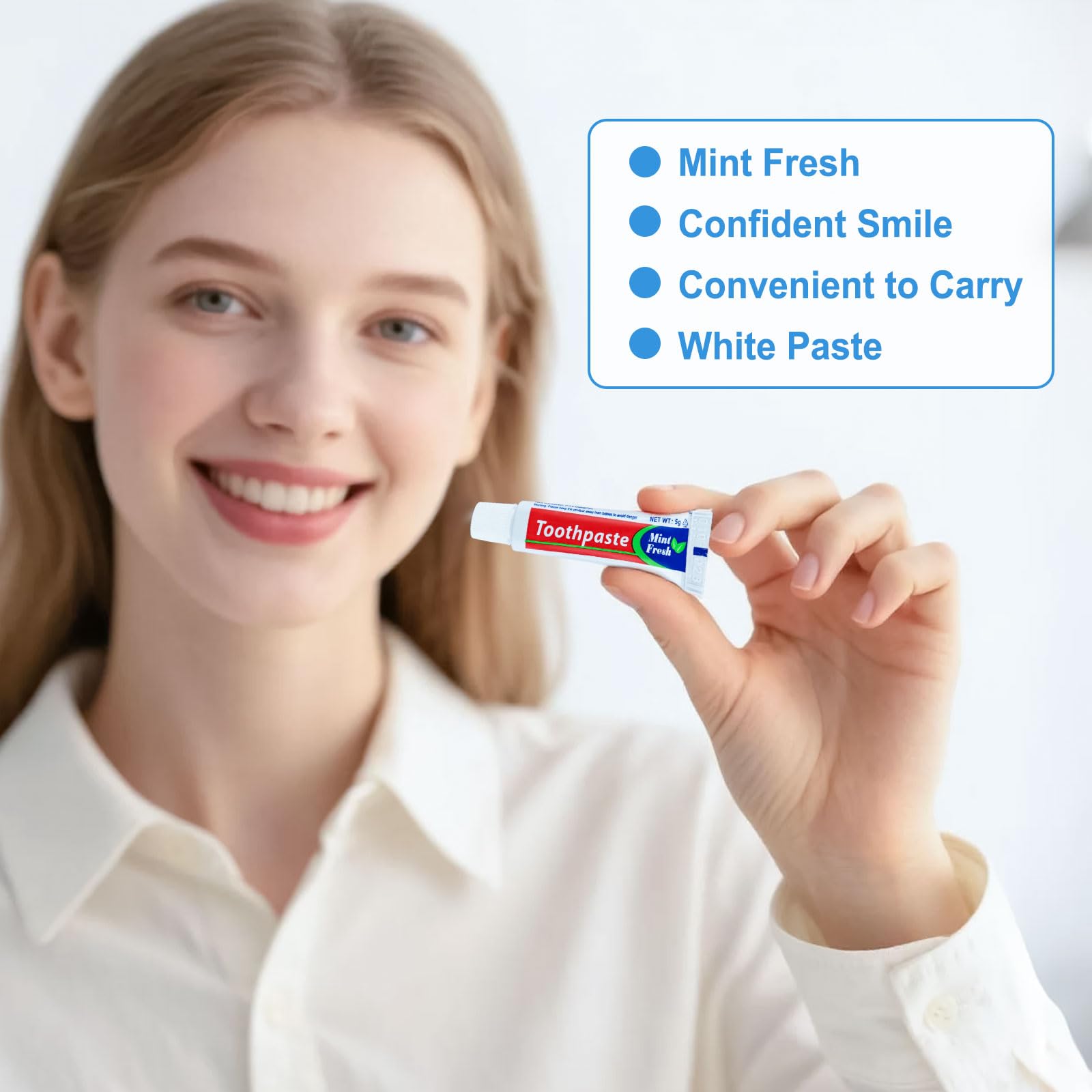 Pasta dental desechable Zhjianup para uso único en hoteles y campamentos