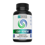 Zhou 3 Day Renew: botella de cápsulas para apoyo digestivo suave y natural