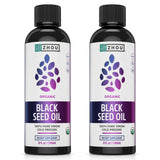 ZHOU Aceite de semilla negra - botella de 2x8oz para uso diario.