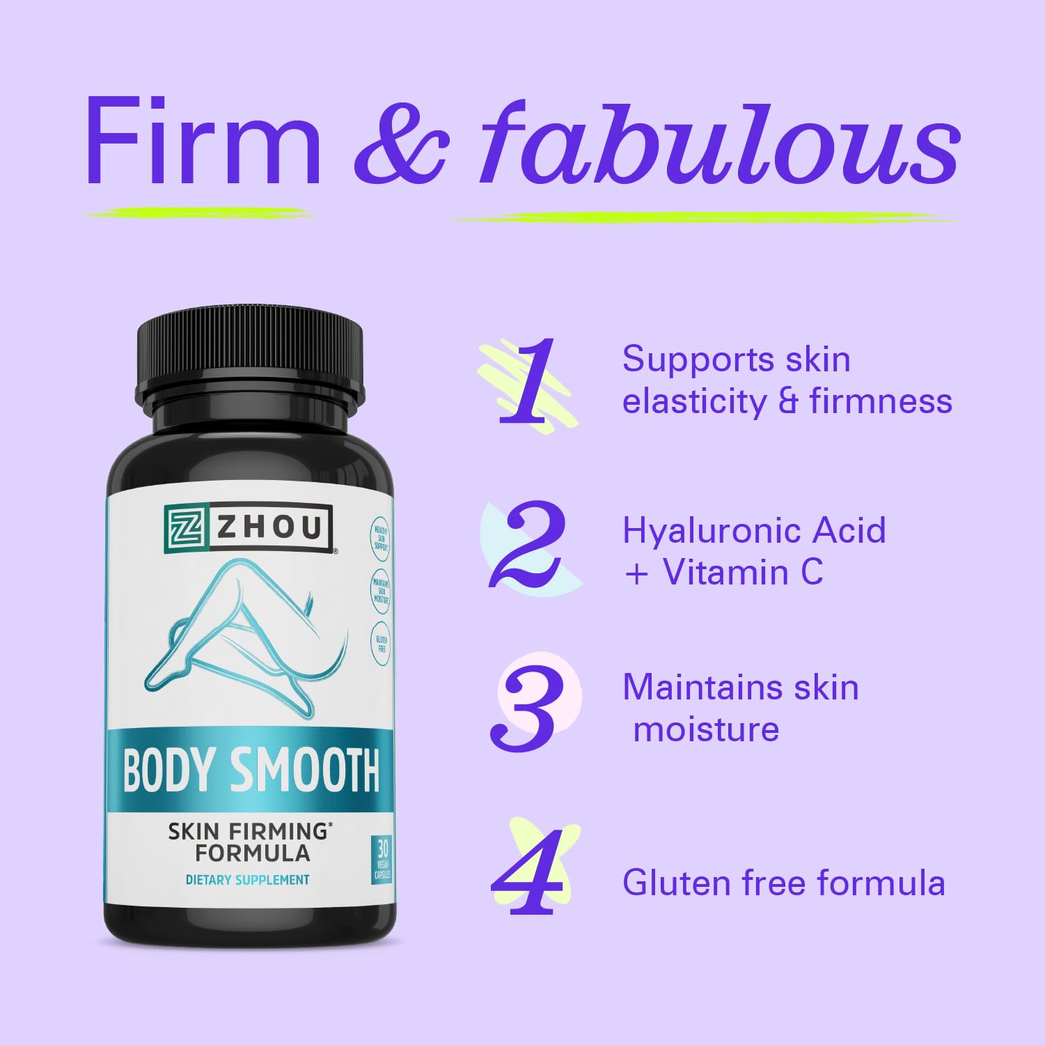 ZHOU Body Smooth mejora la textura y firmeza en piernas y glúteos.