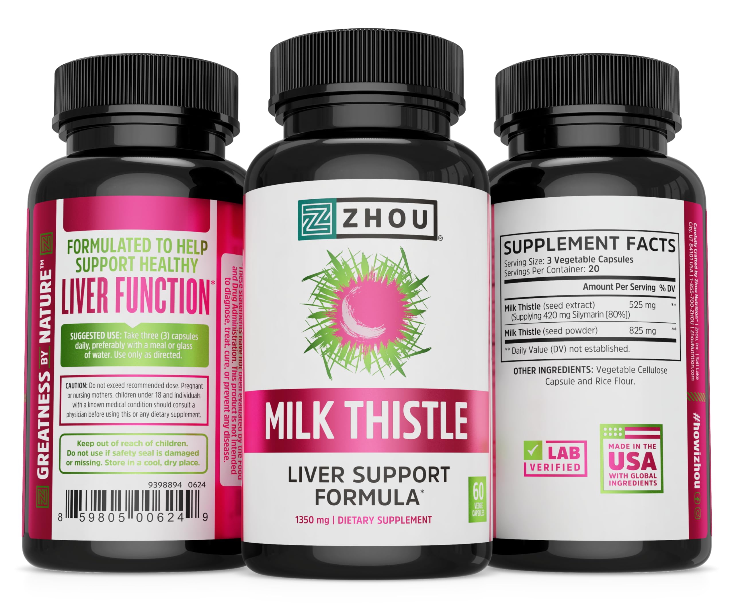 ZHOU Cardo Mariano: mezcla de extracto y polvo herbal para beneficios completos