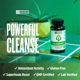 Tabletas de clorofila Zhou etiqueta nutricional con nutrientes clave