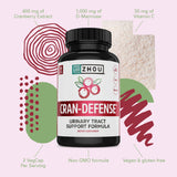 Zhou Cran-Defense: cápsulas vegetales aptas para veganos.