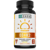 Envase de Zhou D3 + K2 con tapa segura para transporte.