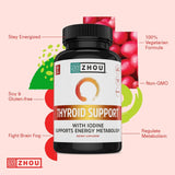 Etiqueta nutricional clara de Zhou D3 + K2 para verificar dosis.
