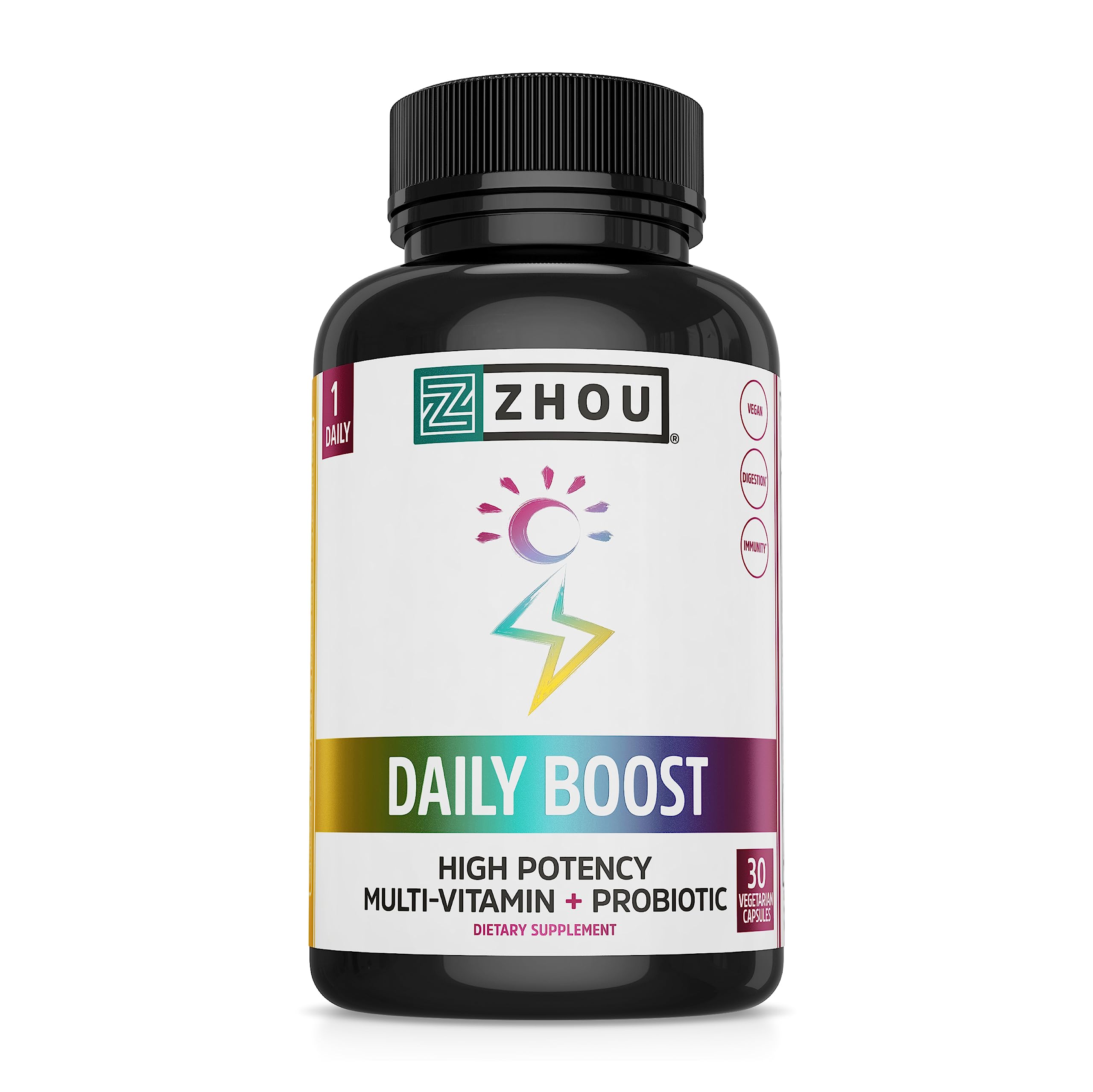 Zhou Daily Boost botella visible para apoyo diario de energía y defensa inmune