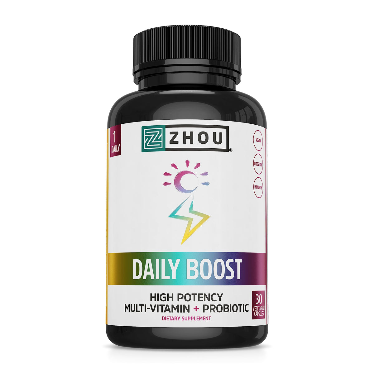 Zhou Daily Boost botella visible para apoyo diario de energía y defensa inmune