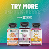 Etiqueta nutricional Zhou Daily Boost con zinc, C y D3.