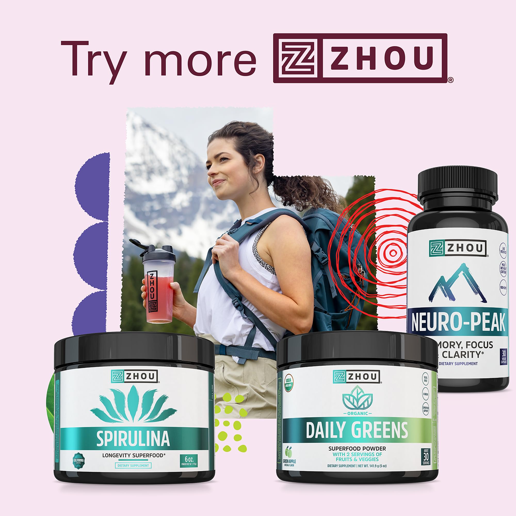 Origen en California: Zhou Espirulina cultivada con estándares sostenibles.