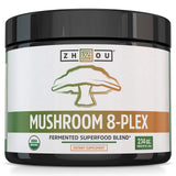 Polvo ZHOU Hongo 8-Plex listo para mezclar en taza y potenciar energía diaria.