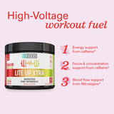 ZHOU Lite Up Xtra polvo en vaso, mezcla rápida para resistencia y concentración